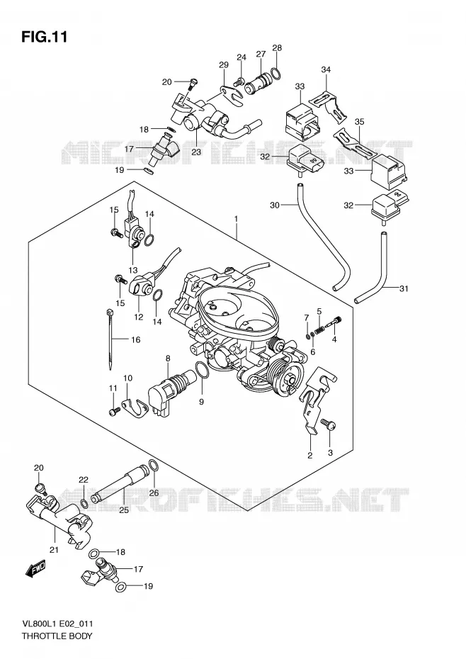 ENSEMBLE INJECTION Suzuki MOTO 800 VOLUSIA 2011  VL800CL1(E2)
