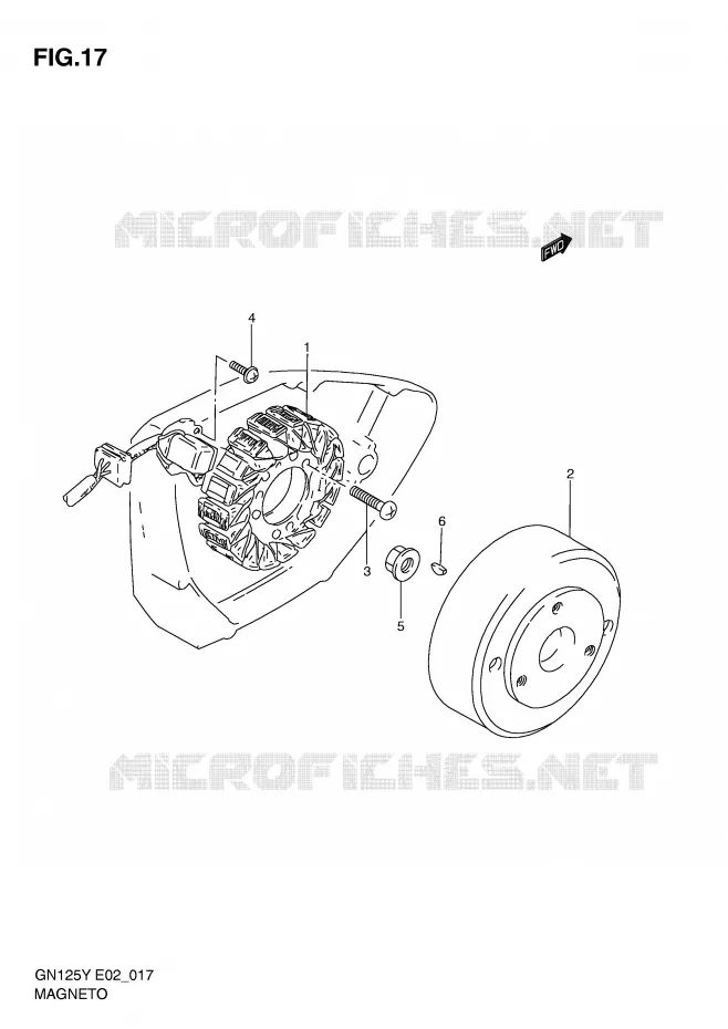 ALLUMAGE ROTOR - STATOR Suzuki MOTO 125 GN 2000  GN125Y(E4)