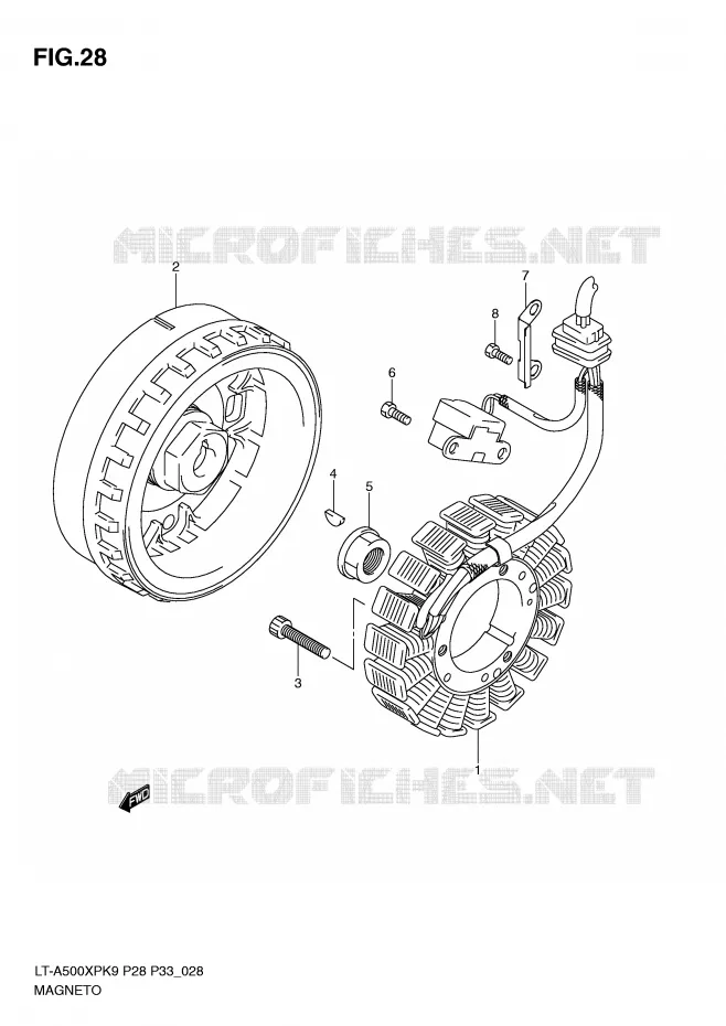 ALLUMAGE ROTOR - STATOR Suzuki QUAD 500 KINGQUAD 2009  LT-A500XPZK9(P28/P33)