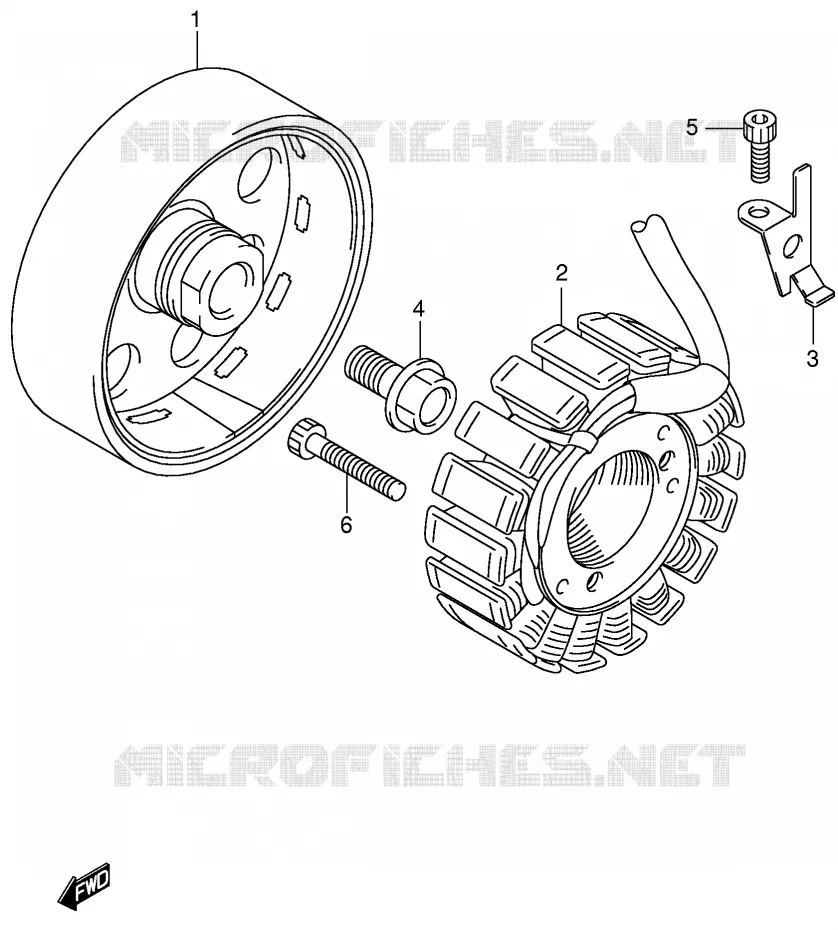 ALTERNATEUR (MODELE Y/K1) Suzuki MOTO 750 GSX-R 2001  GSX-R750U2K1(E2)