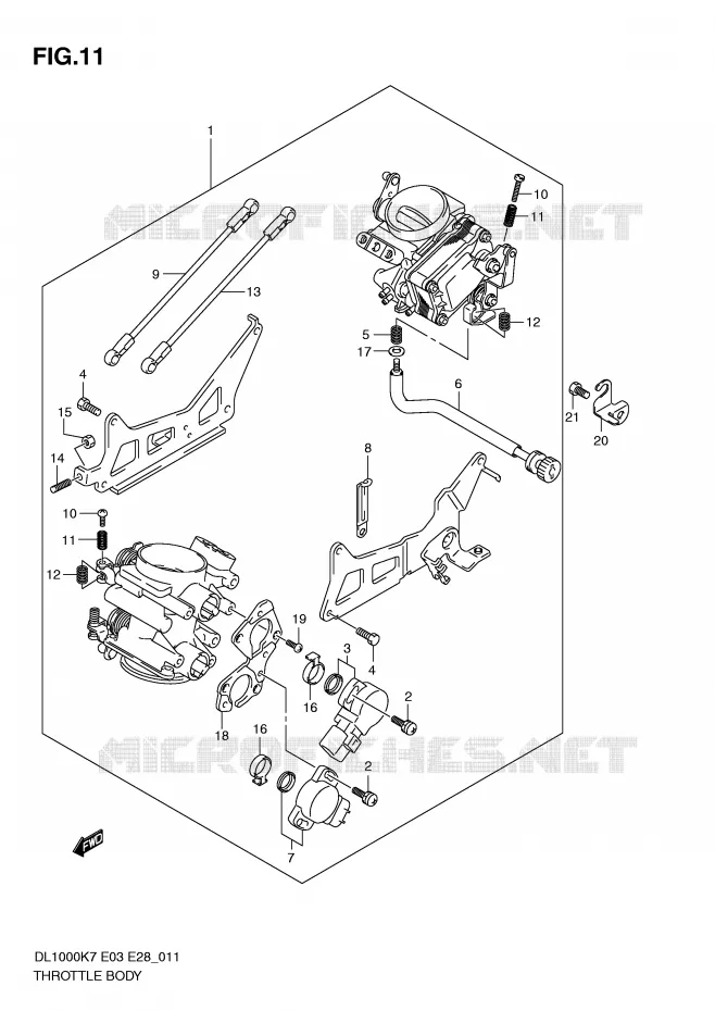 ENSEMBLE INJECTION Suzuki MOTO 1000 V-STROM 2008  DL1000K8(E3/E28)