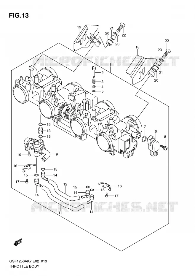 ENSEMBLE INJECTION Suzuki MOTO 1250 BANDIT-N 2007  GSF1250K7(E2)