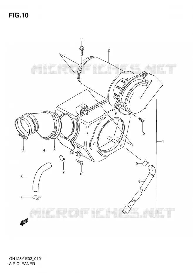 FILTRE A AIR Suzuki MOTO 125 GN 1998  GN125W(E4)