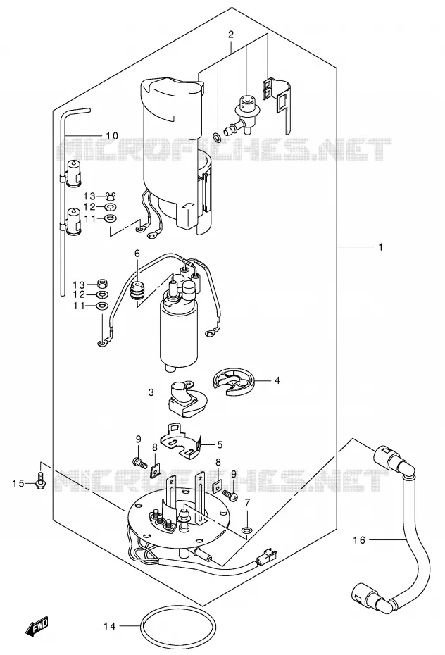 POMPE A ESSENCE (MODELE Y/K1) Suzuki MOTO 750 GSX-R 2000  GSX-R750U2Y(E2)