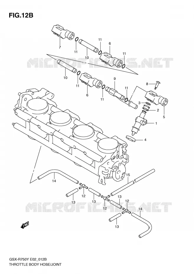 SYSTÈME D'INJECTION (MODELE K2/K3) Suzuki MOTO 750 GSX-R 2001  GSX-R750U2K1(E2)