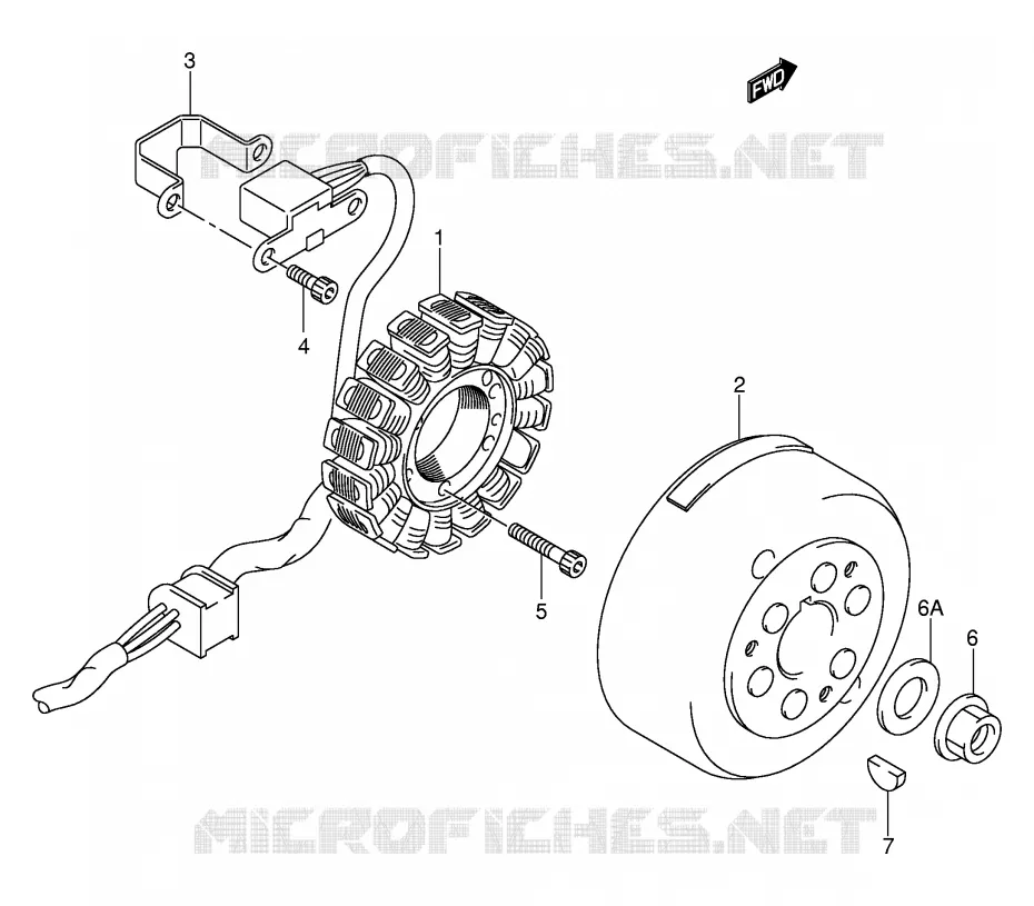 ALLUMAGE ROTOR - STATOR (DR-Z400Y/K1/K2/K3) Suzuki MOTO 400 DR-Z 2001  DR-Z400K1(E3/E28)
