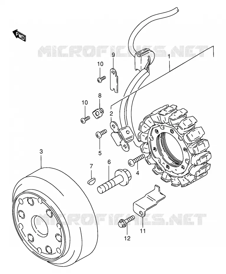 ALLUMAGE ROTOR - STATOR (MODELE S) Suzuki MOTO 600 INTRUDER 1995  VS600GLS(E2)