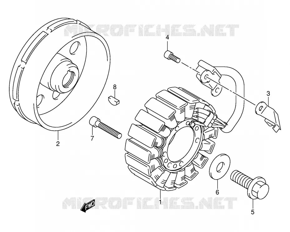 ALLUMAGE ROTOR - STATOR Suzuki MOTO 1300 HAYABUSA 2003  GSX1300RK3(E2)