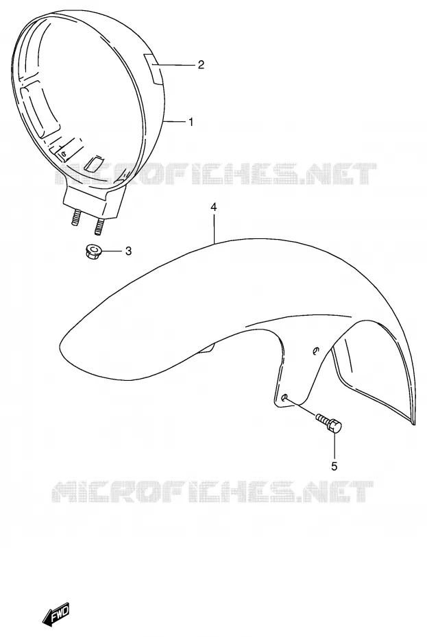 BOL DE PHARE Suzuki MOTO 600 INTRUDER 1997  VS600GLUV(E2)
