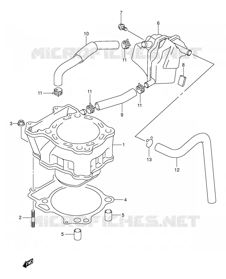 CYLINDRE Suzuki MOTO 400 DR-Z 2000  DR-Z400EY(E3/E28)