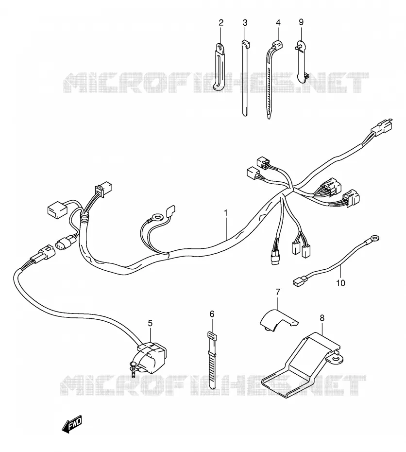 FAISCEAU ELECTRIQUE (DR-Z400Y/K1/K2/K3/K4) Suzuki MOTO 400 DR-Z 2002  DR-Z400EK2(E3/E28)