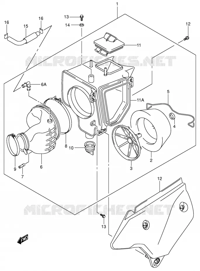 FILTRE A AIR Suzuki MOTO 400 DR-Z 2001  DR-Z400K1(E3/E28)
