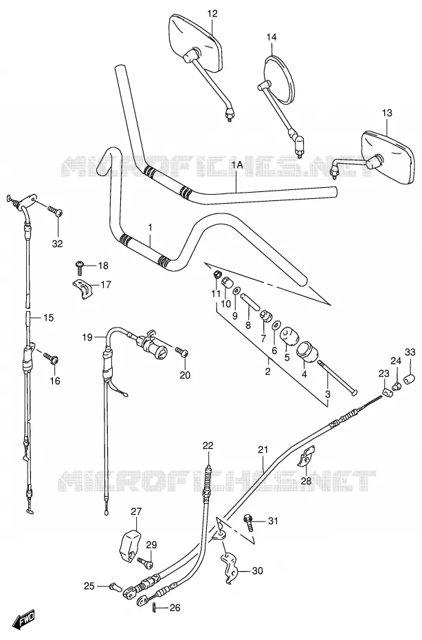 GUIDON (MODELE T) Suzuki MOTO 600 INTRUDER 1995  VS600GLS(E2)