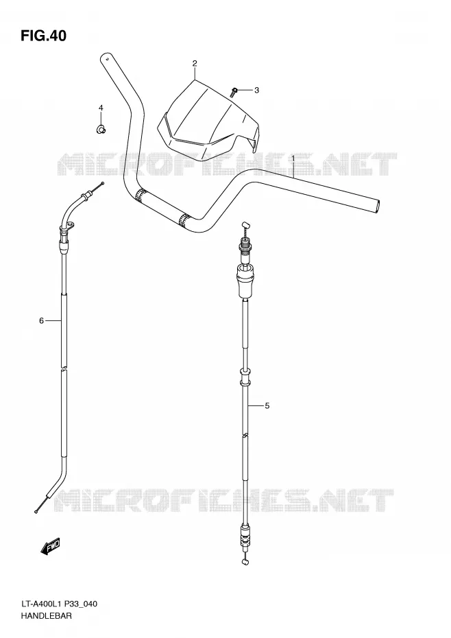 GUIDON Suzuki QUAD 400 KINGQUAD 2011  LT-A400L1(P33)