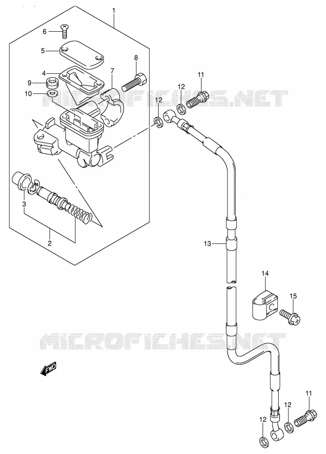 MAITRE CYLINDRE AVANT Suzuki MOTO 400 DR-Z 2002  DR-Z400K2(E3/E28)
