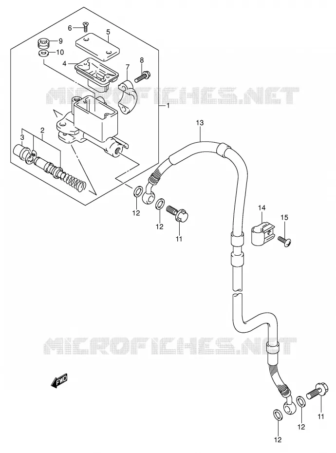 MAITRE CYLINDRE AVANT Suzuki MOTO 400 DR-Z 2009  DR-Z400SK9(E3/E28)