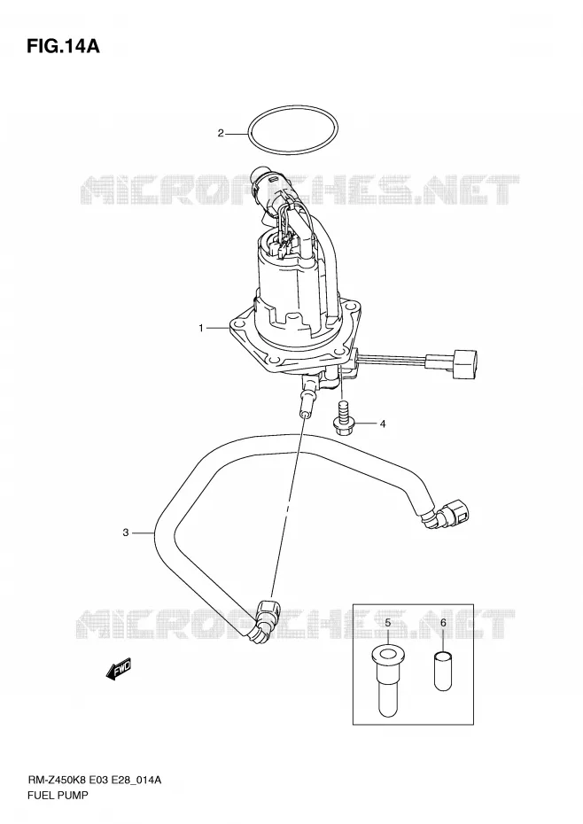 POMPE A ESSENCE (RM-Z450L1) Suzuki MOTO 450 RM-Z 2008  RM-Z450K8(E3/E28)