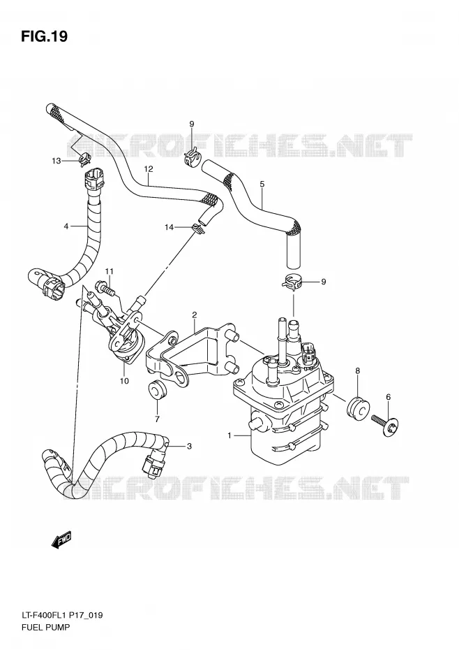 POMPE A ESSENCE Suzuki QUAD 400 KINGQUAD 2011  LT-F400FL1(P17)