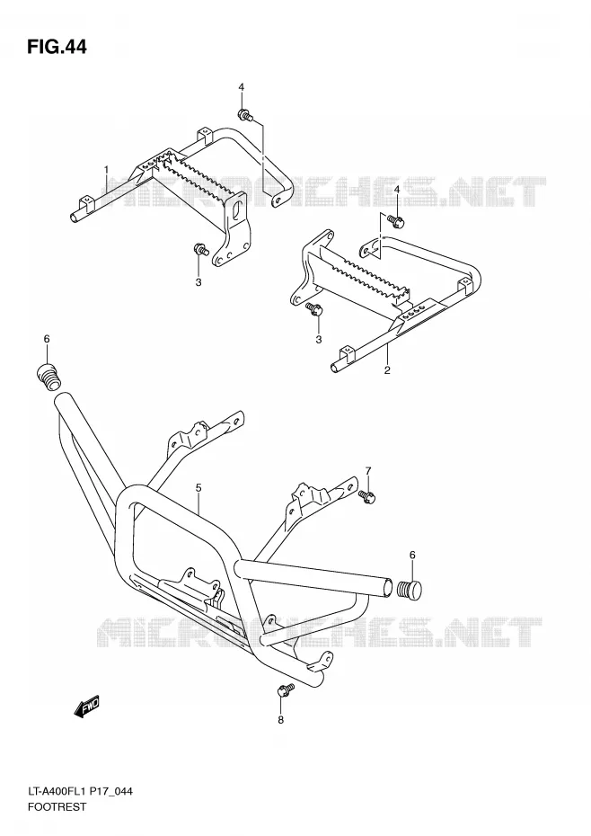 REPOSE PIED Suzuki QUAD 400 KINGQUAD 2011  LT-A400FL1(P17)