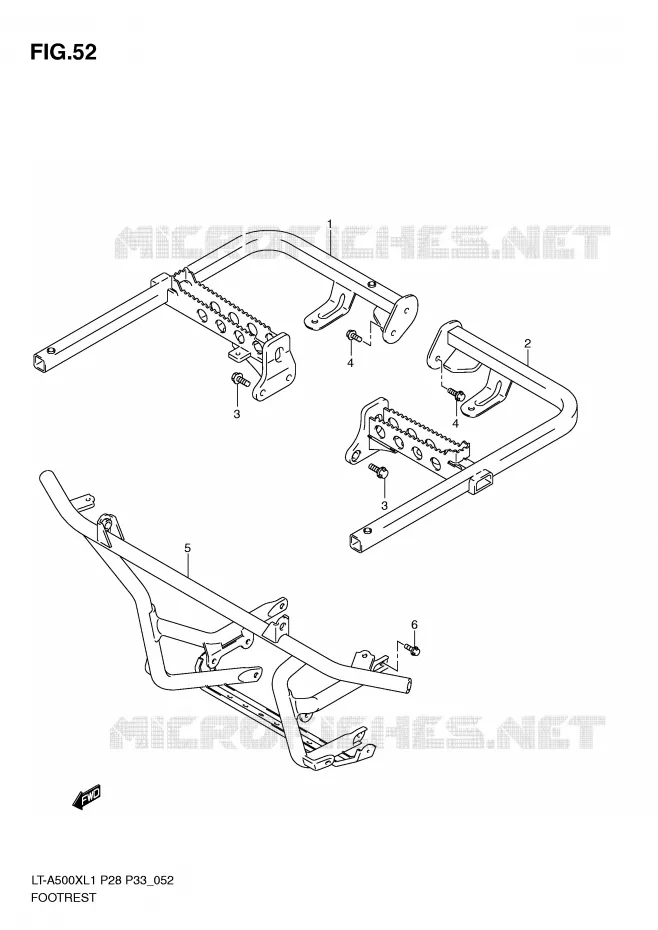 REPOSE PIED Suzuki QUAD 500 KINGQUAD 2011  LT-A500XZL1(P28/P33)