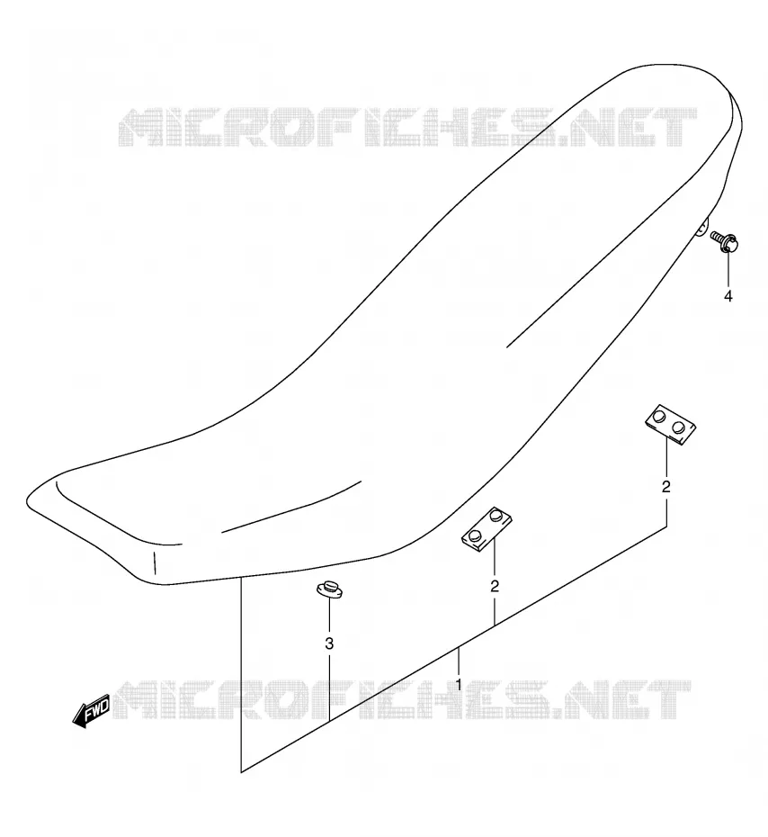 SELLE (MODELE K2/K3/K4) Suzuki MOTO 400 DR-Z 2002  DR-Z400K2(E3/E28)