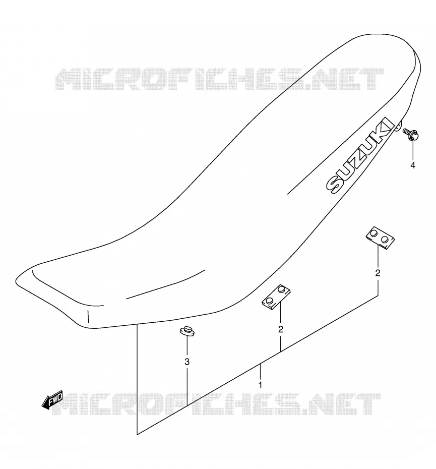 SELLE (MODELE Y/K1) Suzuki MOTO 400 DR-Z 2000  DR-Z400EY(E3/E28)