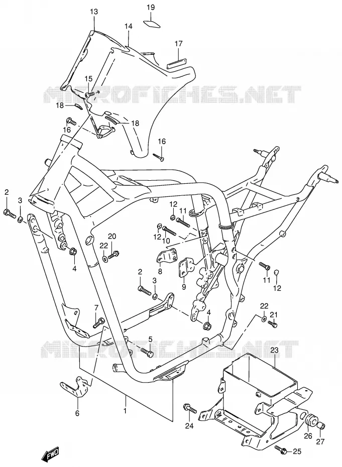 CADRE Suzuki MOTO 600 INTRUDER 1997  VS600GLUV(E2)