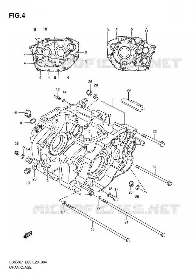 CARTER Suzuki MOTO 650 BOULEVARD 2011  LS650L1(E3/E28)