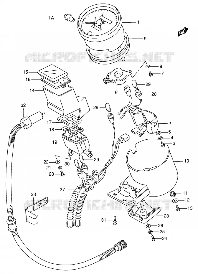 COMPTEUR (MODELE T/V) Suzuki MOTO 600 INTRUDER 1996  VS600GLFT(E2)
