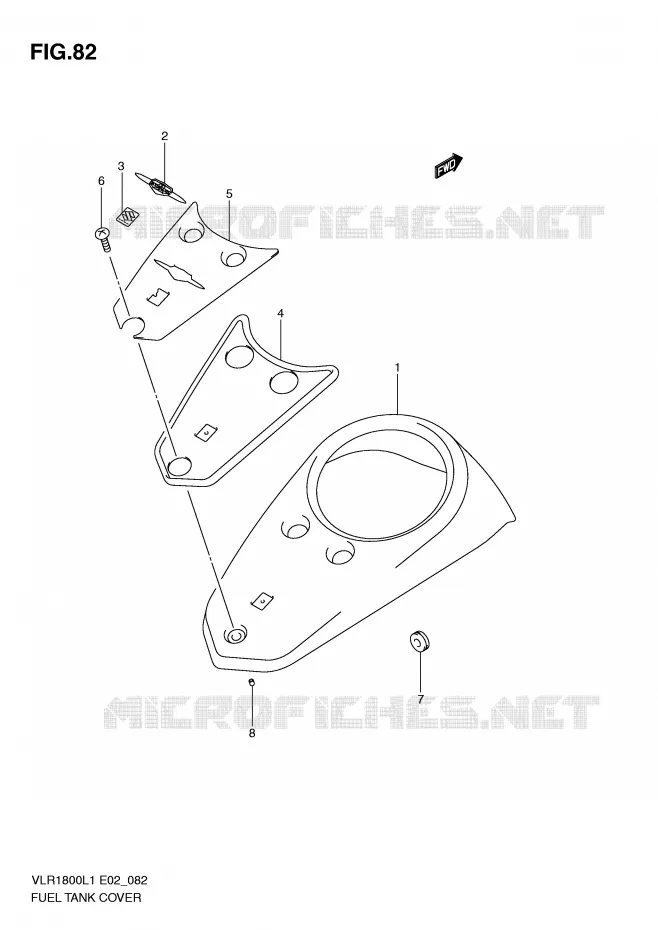 COUVRE RESERVOIR (VLR1800TL1 E2) Suzuki MOTO 1800 INTRUDER 2011  VLR1800TL1(E2)