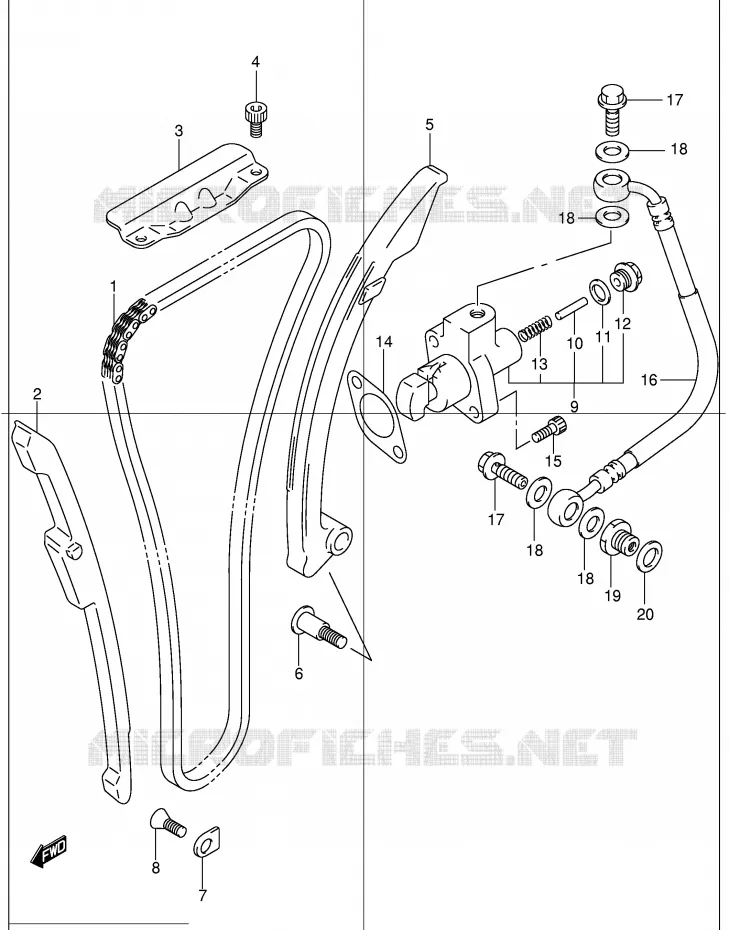 DISTRIBUTION Suzuki MOTO 1300 HAYABUSA 2001  GSX1300RK1(E2)