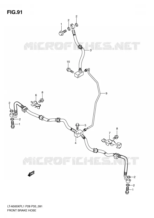DURITE DE FREIN AVANT Suzuki QUAD 500 KINGQUAD 2011  LT-A500XPL1(P28/P33)