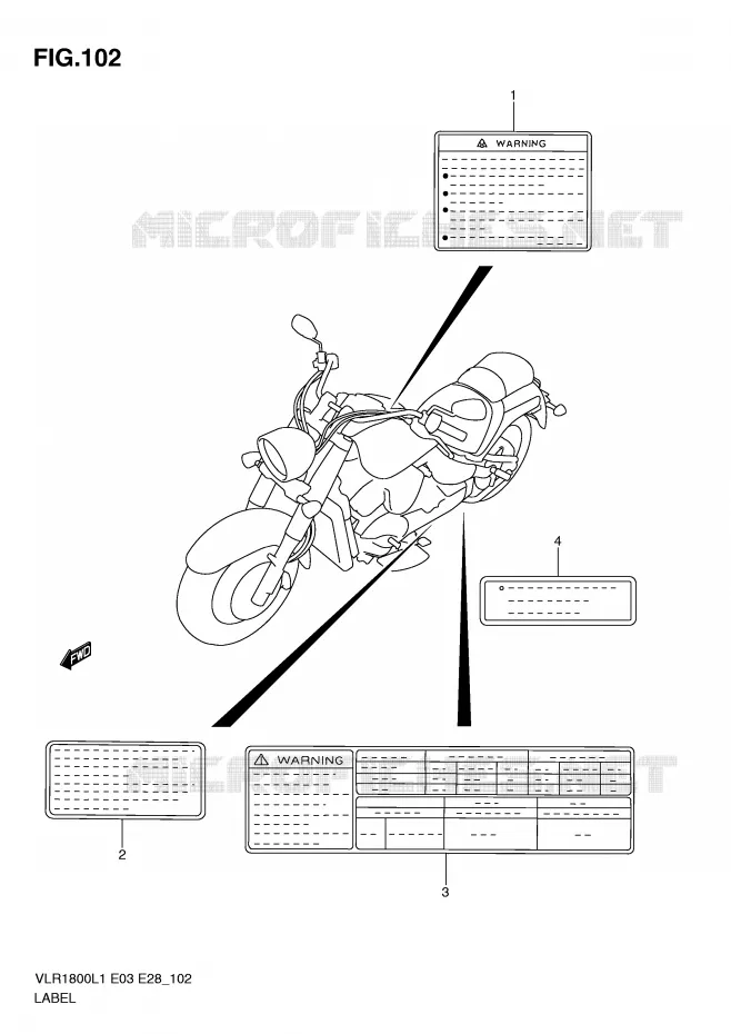 ETIQUETTE (VLR1800TL1 E3) Suzuki MOTO 1800 BOULEVARD 2011  VLR1800TL1(E3/E28)