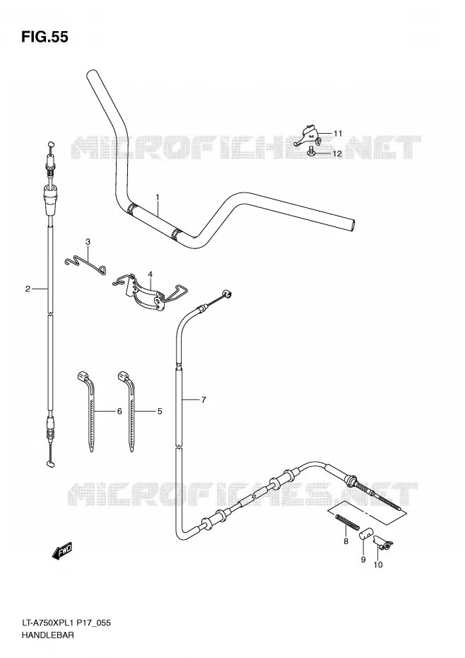 GUIDON Suzuki QUAD 750 KINGQUAD 2011  LT-A750XPL1(P17)