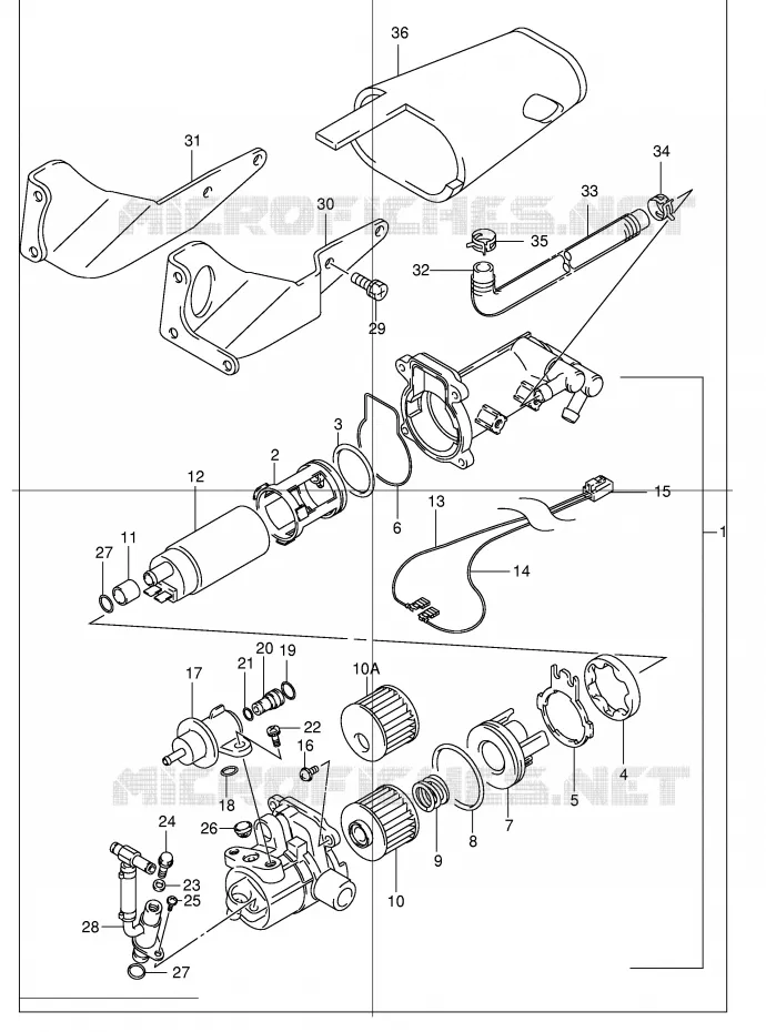 POMPE A ESSENCE (MODELE X/Y) Suzuki MOTO 1300 HAYABUSA 2002  GSX1300RU2K2(E2)
