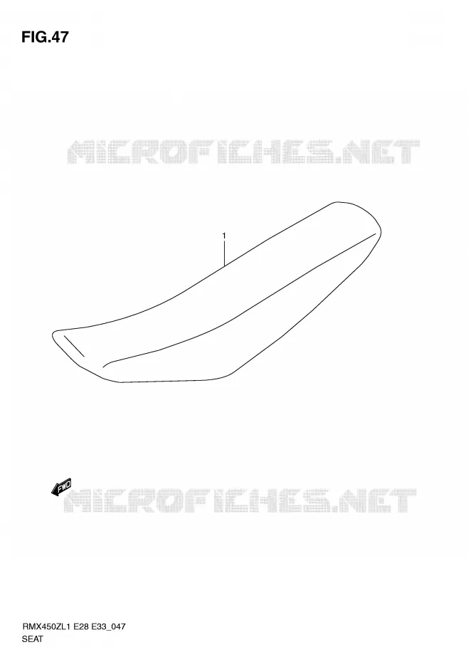 SELLE Suzuki MOTO 450 RMX-Z 2011  RMX450ZL1(E28/E33)