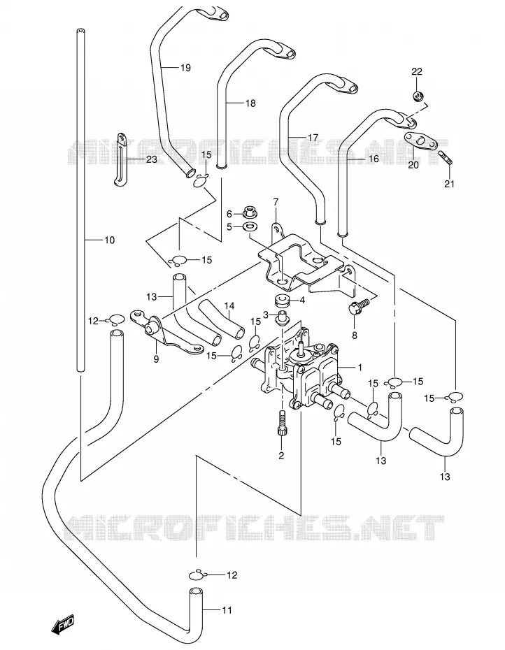 SYSTEME RECYCLAGE GAZ ECHAPPEMENT Suzuki MOTO 1300 HAYABUSA 1999  GSX1300RU1X(E2)