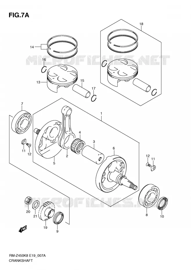 VILEBREQUIN (RM-Z450L1) Suzuki MOTO 450 RM-Z 2011  RM-Z450L1(E19)