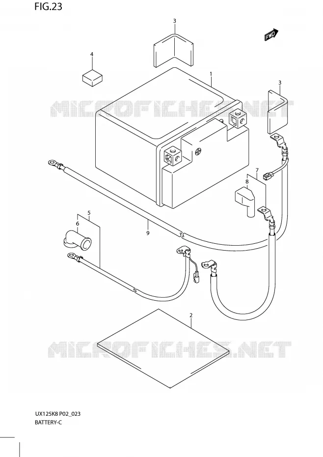 BATTERIE Suzuki SCOOTER 125 SIXTEEN 2008  UX125K8(P02)