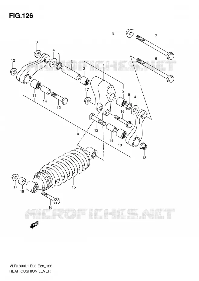 BIELLETTE DE SUSPENSION ARRIERE (VLR1800TL1 E3) Suzuki MOTO 1800 INTRUDER 2011  VLR1800TL1(E3/E28)