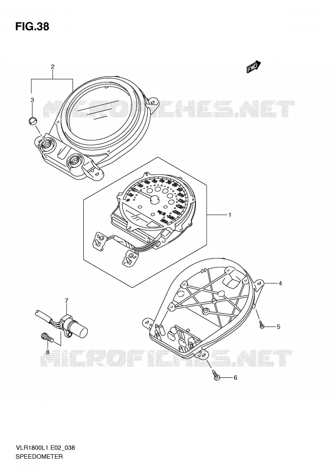 COMPTEUR (VLR1800L1 E19) Suzuki MOTO 1800 INTRUDER 2011  VLR1800L1(E2)