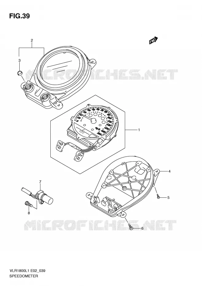COMPTEUR (VLR1800L1 E24) Suzuki MOTO 1800 INTRUDER 2011  VLR1800TL1(E2)