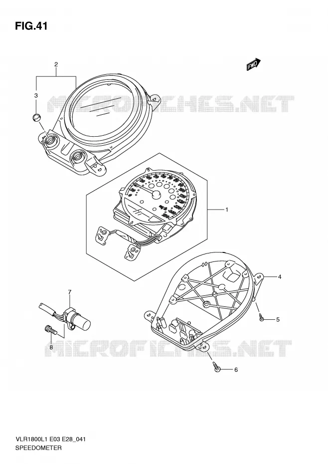 COMPTEUR (VLR1800L1 E3) Suzuki MOTO 1800 BOULEVARD 2011  VLR1800TL1(E3/E28)