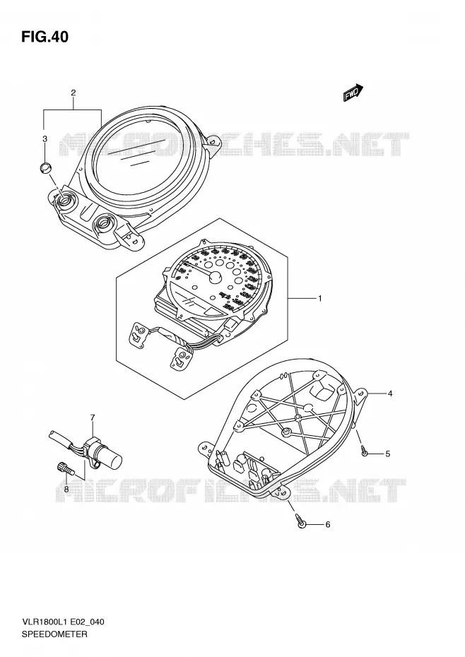 COMPTEUR (VLR1800TL1 E2) Suzuki MOTO 1800 INTRUDER 2011  VLR1800L1(E2)