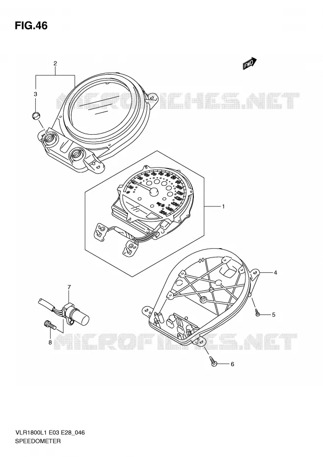 COMPTEUR (VLR1800TL1 E33) Suzuki MOTO 1800 BOULEVARD 2011  VLR1800TL1(E3/E28)