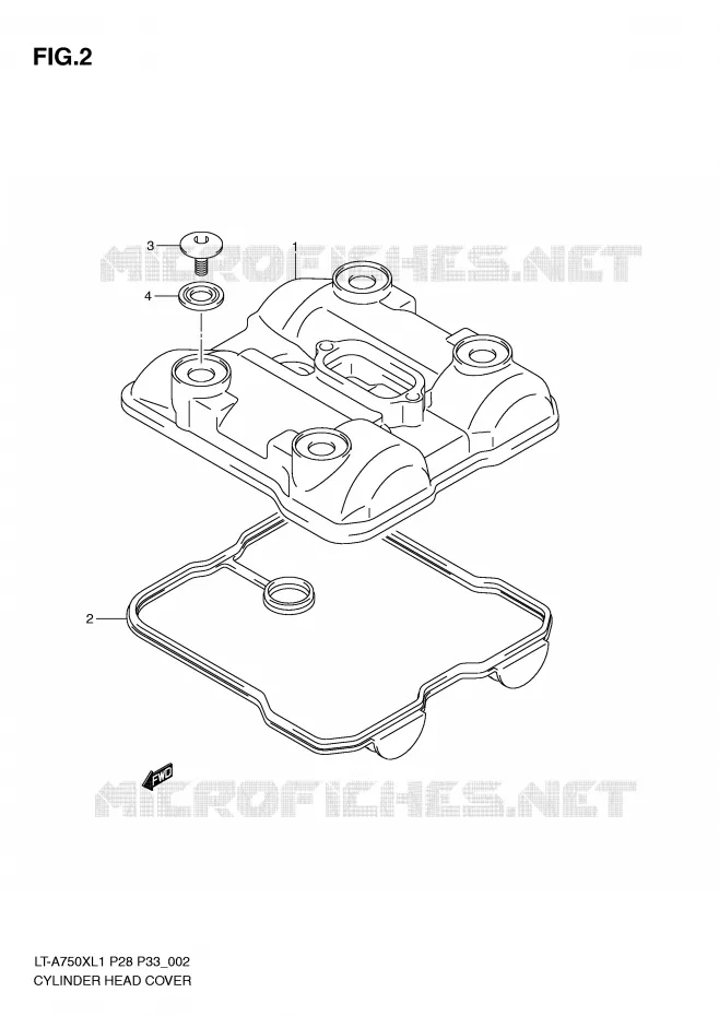 COUVERCLE DE CULASSE Suzuki QUAD 750 KINGQUAD 2011  LT-A750XL1(P28/P33)