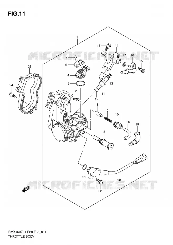 ENSEMBLE INJECTION Suzuki MOTO 450 RMX-Z 2011  RMX450ZL1(E28/E33)