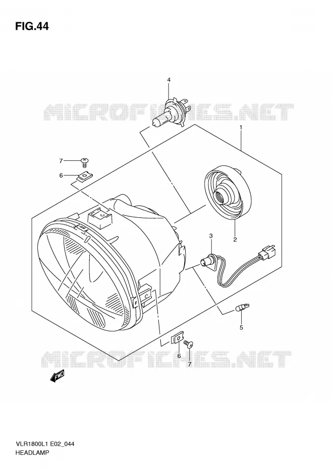 PHARE Suzuki MOTO 1800 INTRUDER 2011  VLR1800L1(E2)