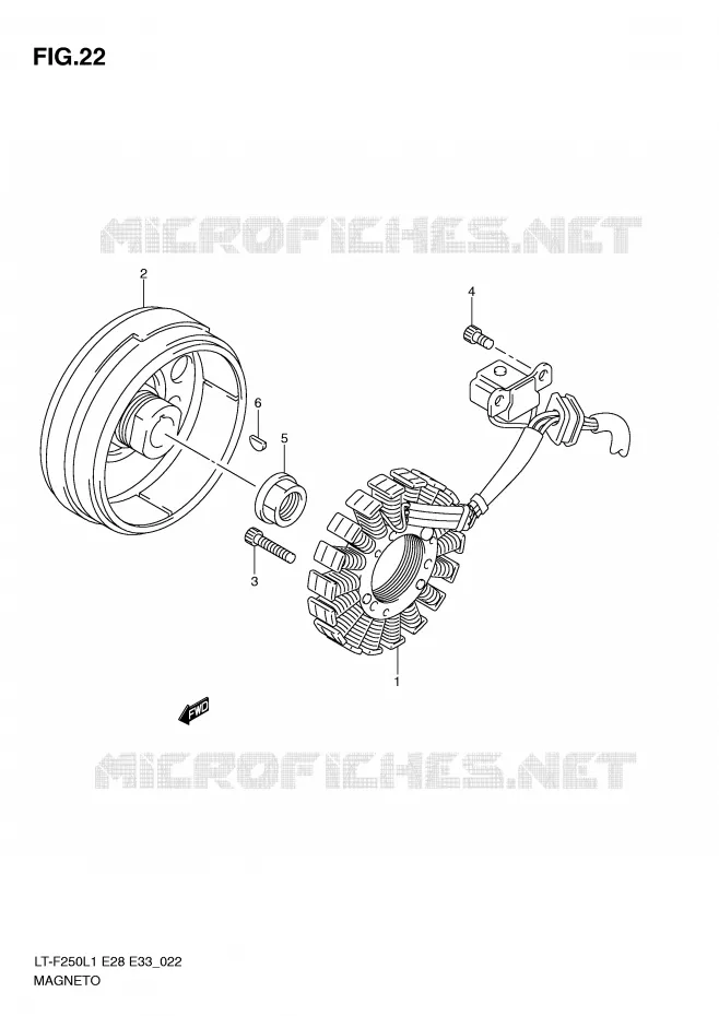 ALLUMAGE ROTOR - STATOR Suzuki QUAD 250 OZARK 2011  LT-F250L1(E28/E33)