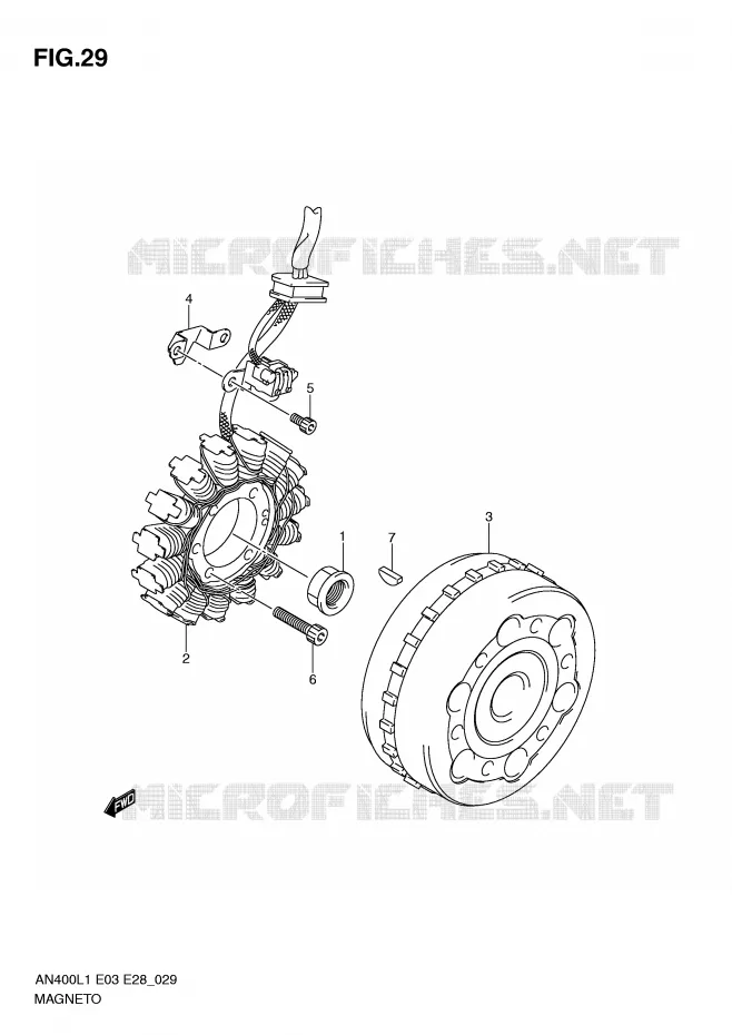 ALLUMAGE ROTOR - STATOR Suzuki SCOOTER 400 BURGMAN 2011  AN400ZAL1(E3/E28)